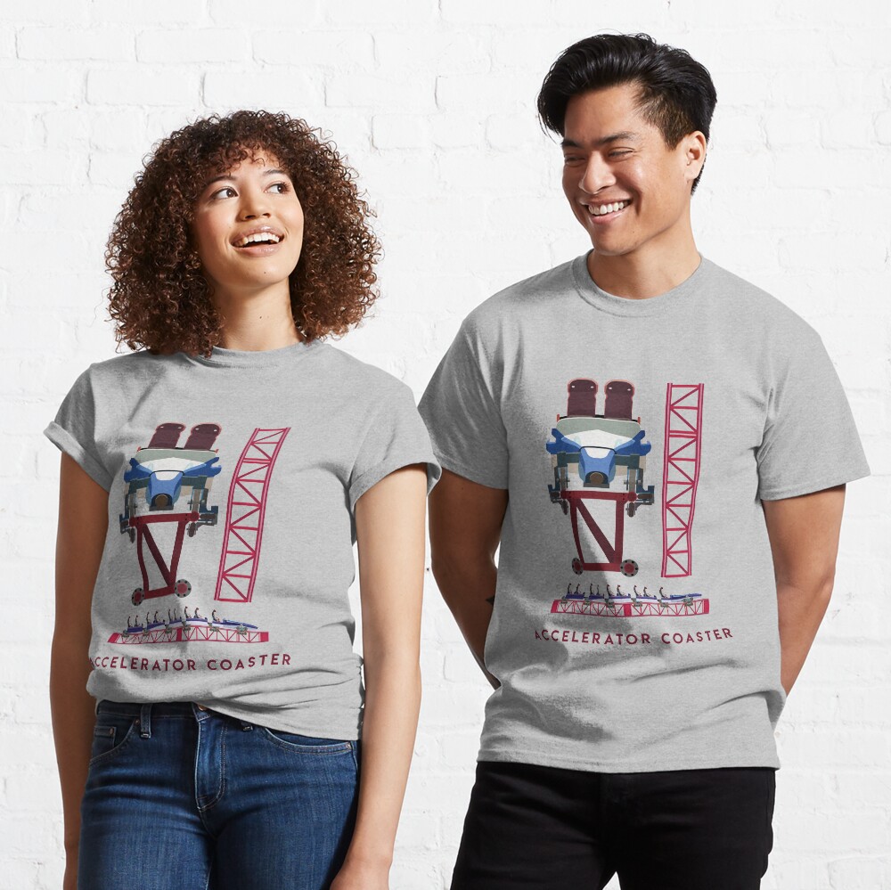 Accelerator Coaster - Intamin Inspired Rocket Coaster Design Classic T-Shirt