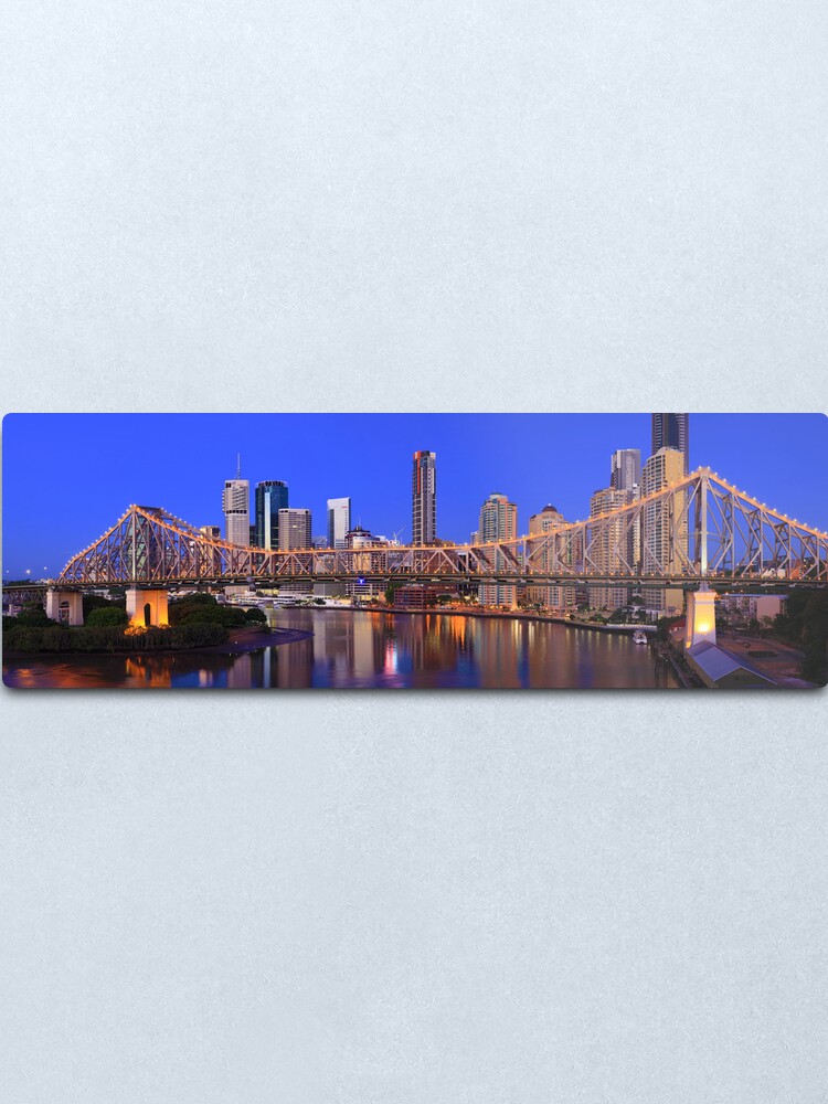 Alternate view of Story Bridge, Brisbane, Queensland, Australia Metal Print