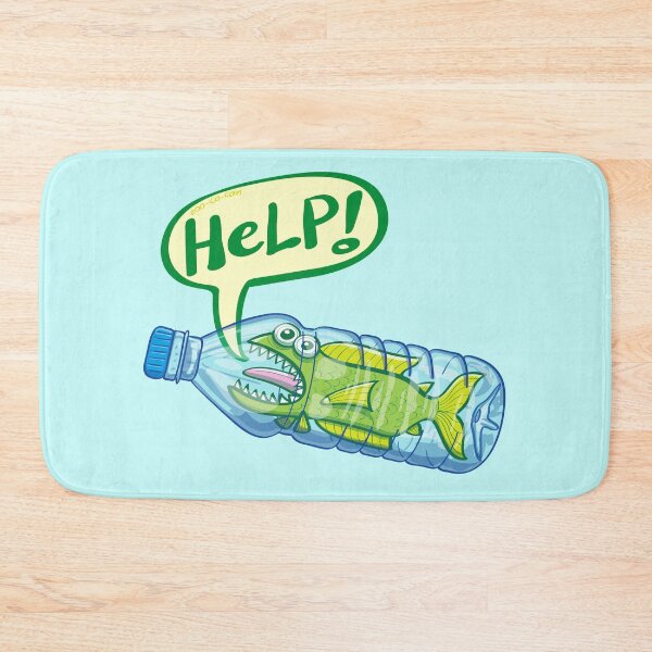 Item preview, Fish inside a plastic bottle asking for help designed and sold by Zoo-co.