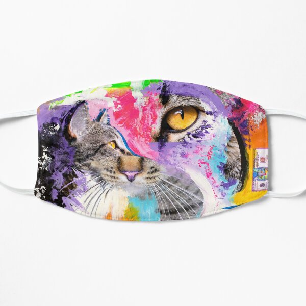 Colorful Cat Flat Mask