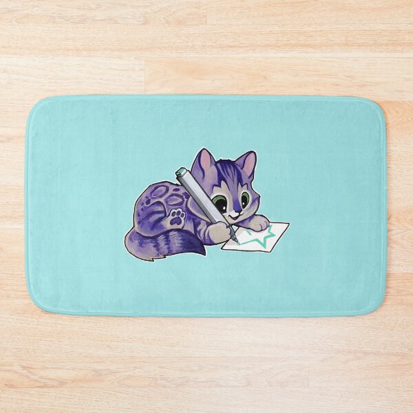 Item preview, Purple drawing kitty designed and sold by ArtOfBianca.