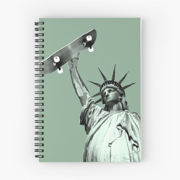 Item preview, Skateboard Statue of Liberty Skateboarding Freedom designed and sold by WibbleDesign.