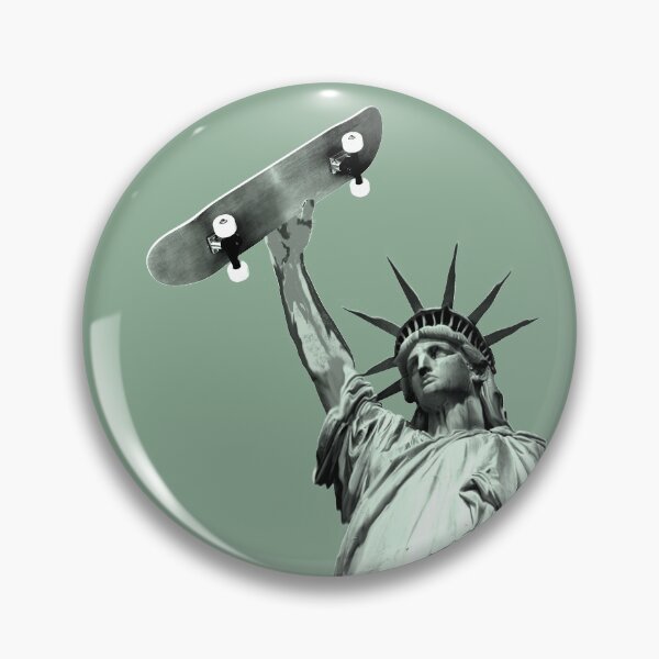 Item preview, Skateboard Statue of Liberty Skateboarding Freedom designed and sold by WibbleDesign.