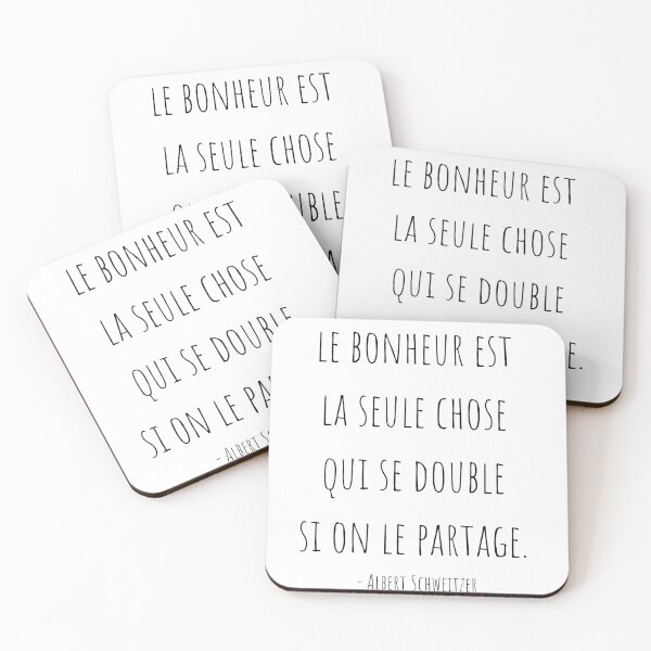 Item preview, Happiness is the only thing that doubles if you share it. - Albert Schweitzer designed and sold by EnlightParis.