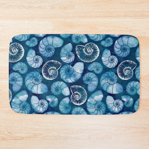 Item preview, Nautilus fossils in sapphire blue designed and sold by adenaJ.