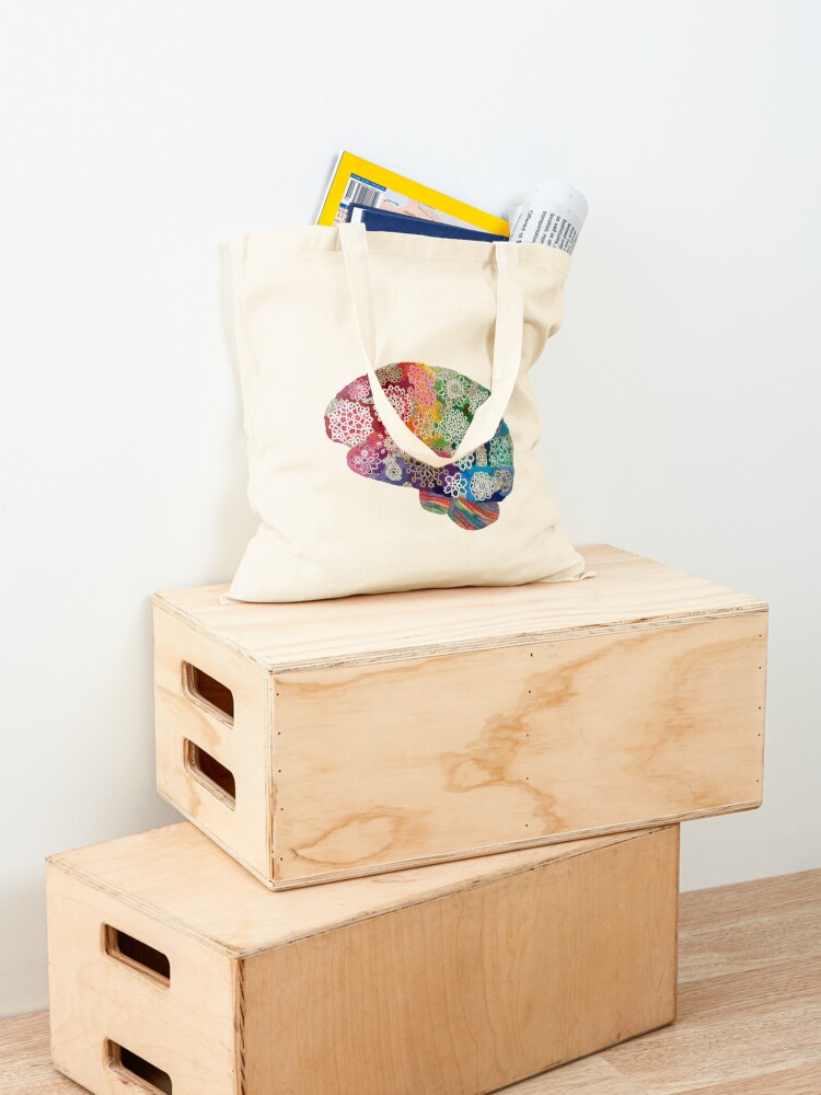 Alternate view of Opalicious - Rainbow Brain Tote Bag