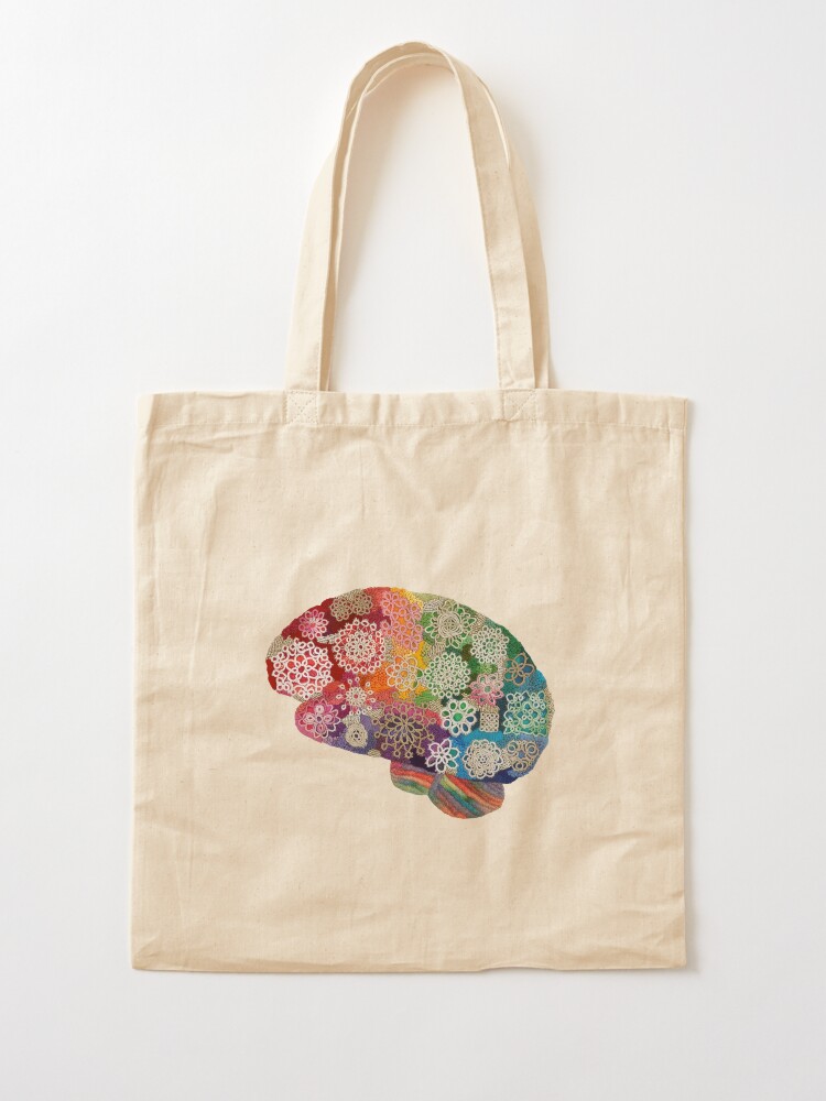 Alternate view of Opalicious - Rainbow Brain Tote Bag