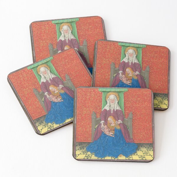 Item preview, Portrait of a female saint with baby Medieval design designed and sold by Vintage Designs +.