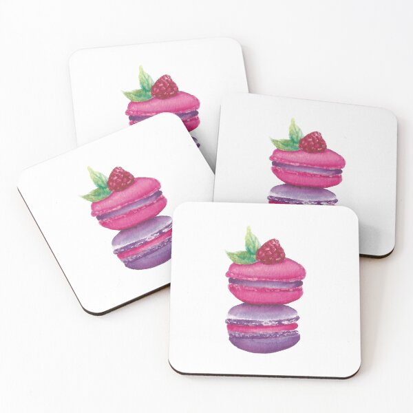 Item preview, watercolor pink and purple macaroons designed and sold by raghda-s-m.