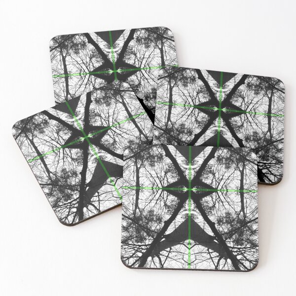 Item preview, Abstract black and white tree art designed and sold by FlatLandPrints.