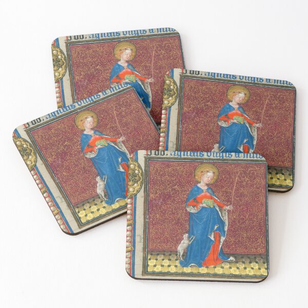 Item preview, Portrait of a female saint Medieval design designed and sold by Vintage Designs +.