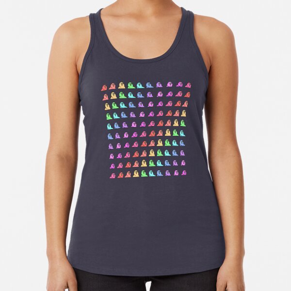 Womens Tank Tops Rainbow Sleeveless Yoga Shirts Summer Tops Loose Fit Running Athletic Shirts 