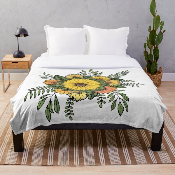 SUNFLOWERS Throw Blanket