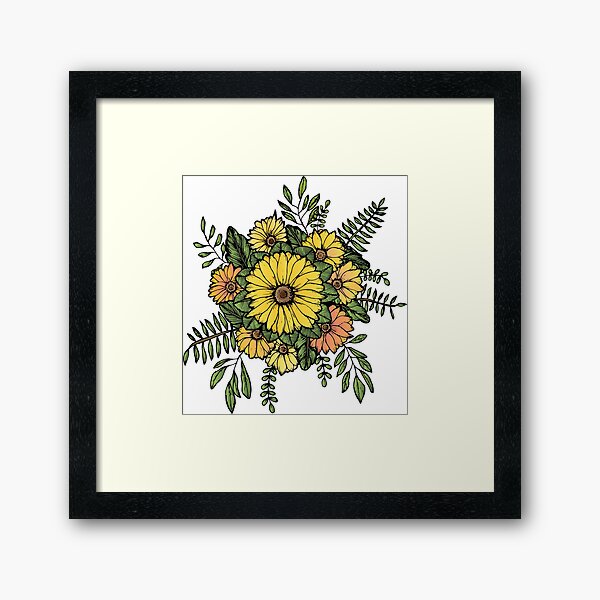 SUNFLOWERS Framed Art Print