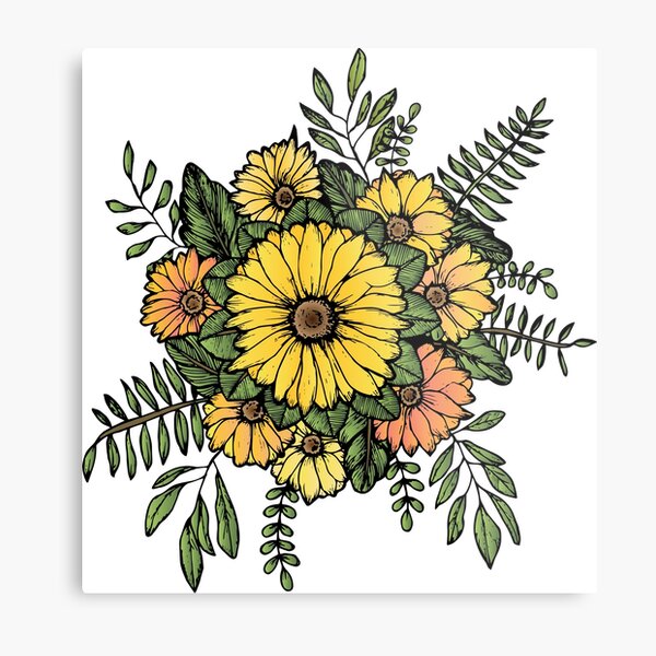 SUNFLOWERS Metal Print