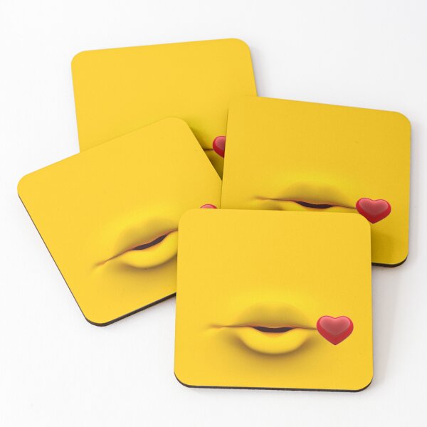 Item preview, Mouth and small heart on yellow background designed and sold by philippe souvy.