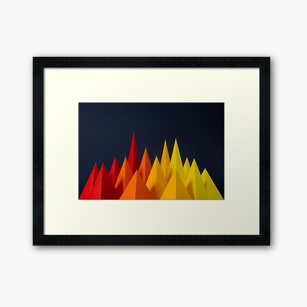 Paper Craft Points Framed Art Print