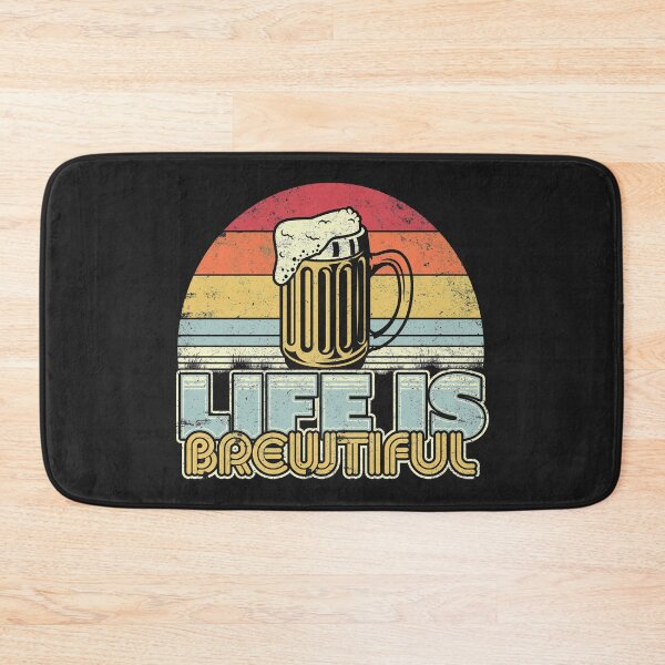 Item preview, Life Is Brewtiful, Beer Print. Retro Style Funny Drinking Graphic designed and sold by PackAPunch.
