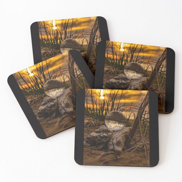 Item preview, Red Lake Michigan sunset with in lensball  designed and sold by Joshua  Satterlee.