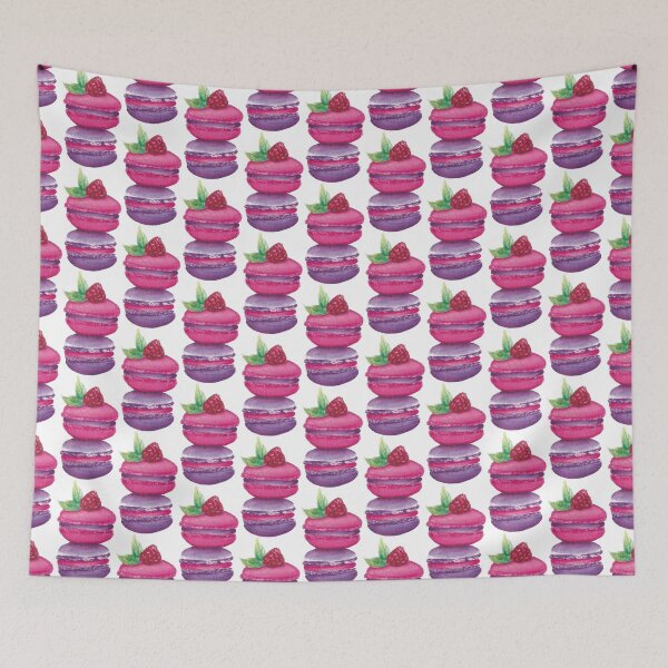 Item preview, watercolor pink and purple macaroons designed and sold by raghda-s-m.