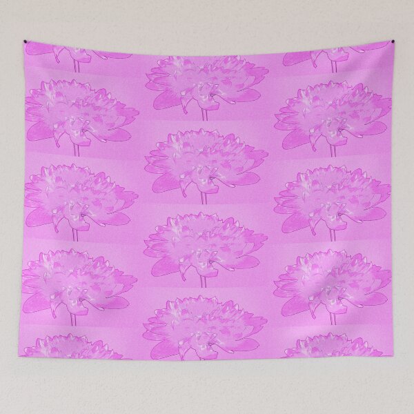 Item preview, Pink dahlia ink and watercolour style pop art designed and sold by Latch Farm  Studios.