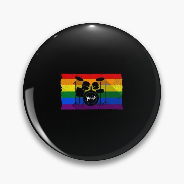 Item preview, Gay Pride Rainbow Flag - Drum Kit Drummer Shadow designed and sold by phoxydesign.