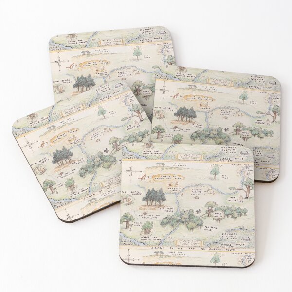 Item preview, Hundred Acre Wood Map designed and sold by Rainbows Galore.