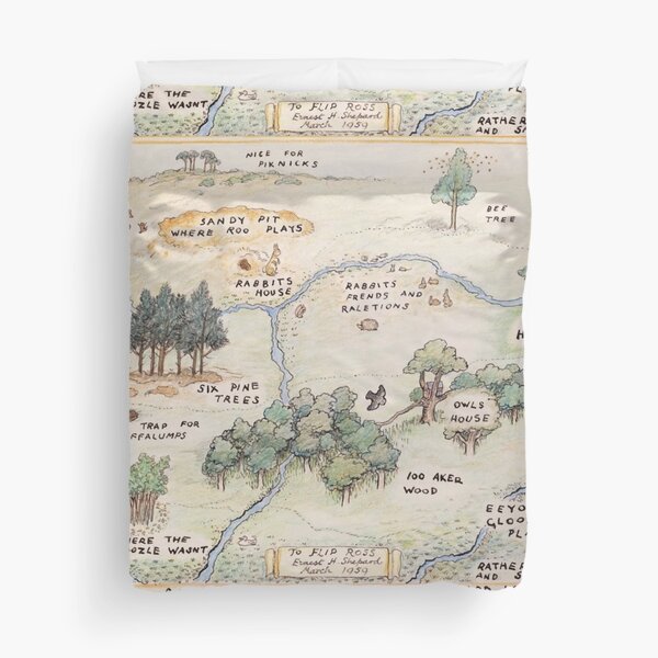 Item preview, Hundred Acre Wood Map designed and sold by Rainbows Galore.