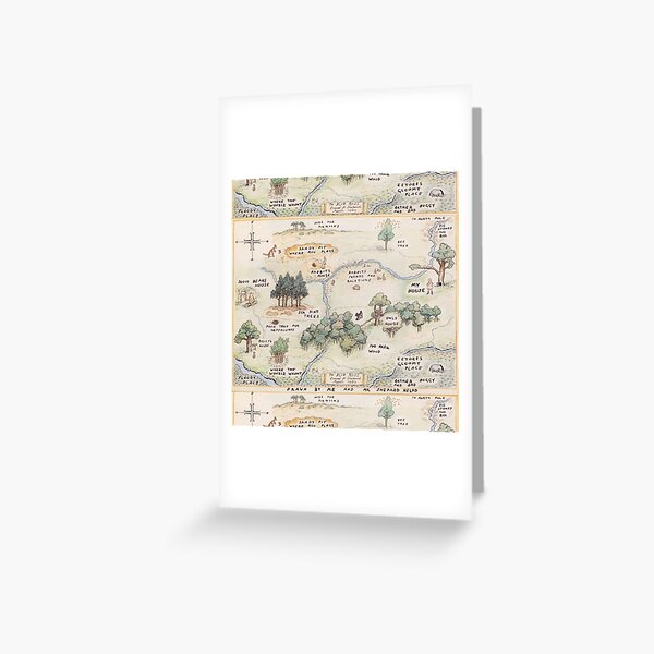 Item preview, Hundred Acre Wood Map designed and sold by Rainbows Galore.