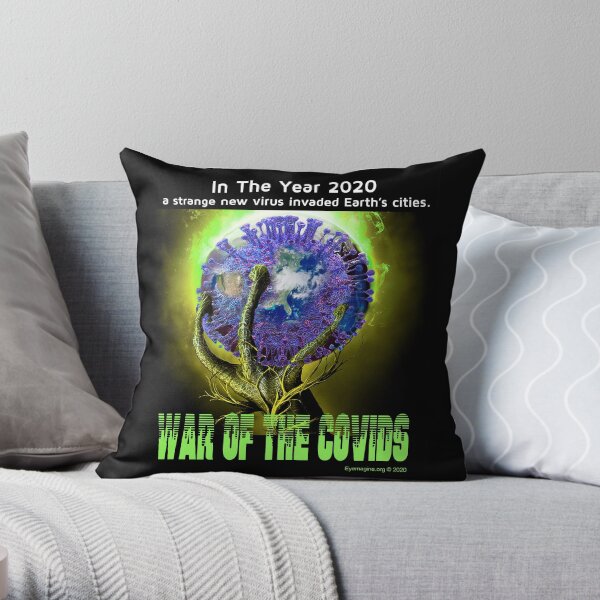 War of the Covids Throw Pillow