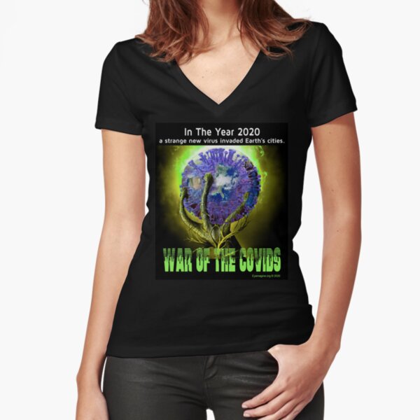 War of the Covids Fitted V-Neck T-Shirt