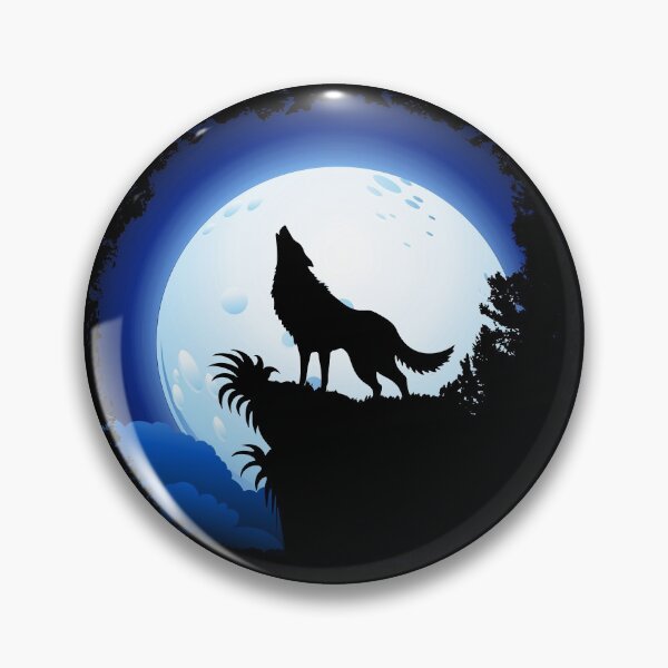 Item preview, Wolf Howling at Blue Moon designed and sold by BluedarkArt.