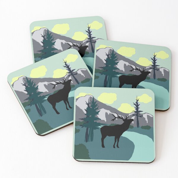 Item preview, nature reserve poster with elk designed and sold by DutchVulture.