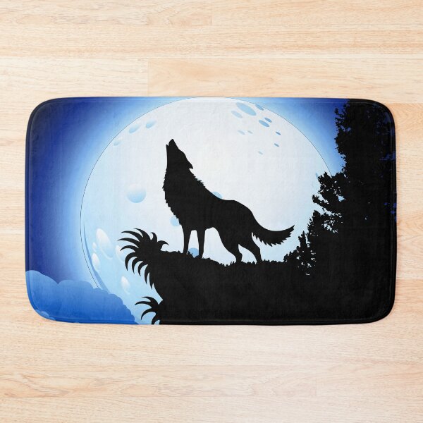 Item preview, Wolf Howling at Blue Moon designed and sold by BluedarkArt.