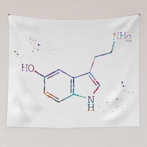 Item preview, Serotonin Molecule Formula designed and sold by EvasDreams.