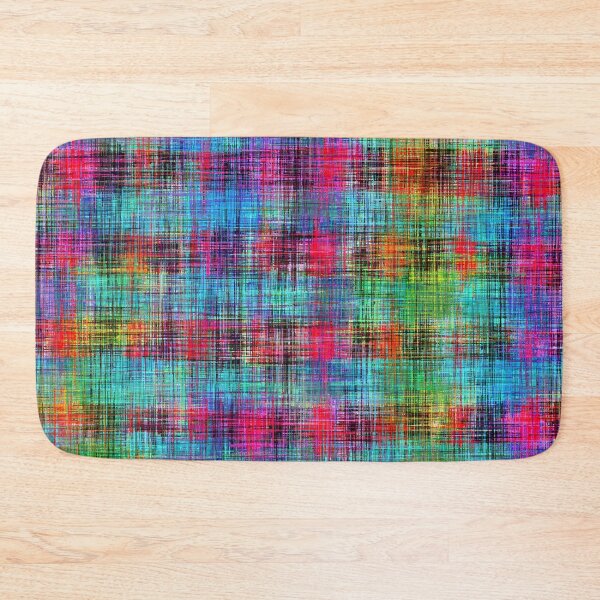 Item preview, plaid pattern abstract texture in blue pink green yellow designed and sold by Mrvell.
