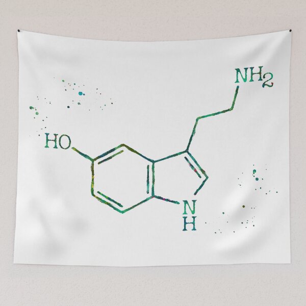 Item preview, Serotonin Molecule Formula designed and sold by EvasDreams.