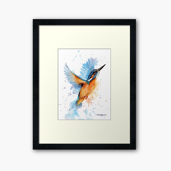 Item preview, Kingfisher watercolour designed and sold by sarahstribb.