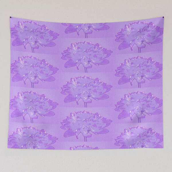 Item preview, Purple dahlia pen and watercolour style  designed and sold by Latch Farm  Studios.