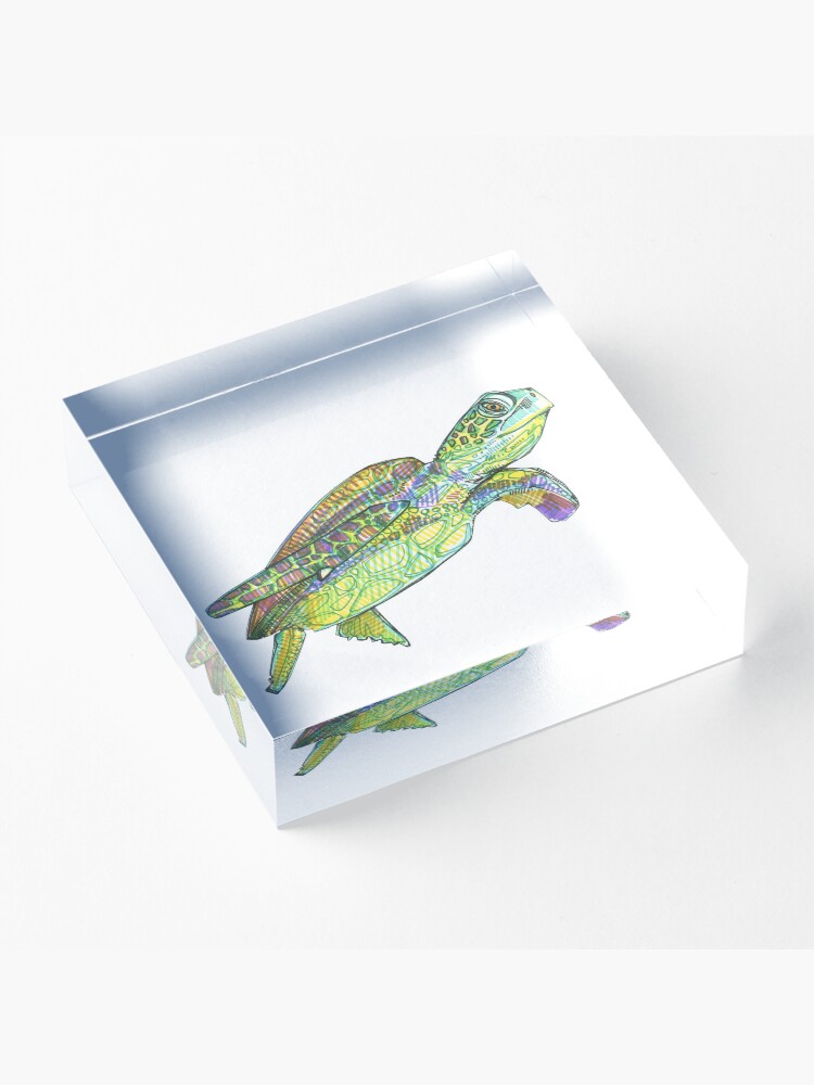 Alternate view of Sea Turtle Drawing - 2015 Acrylic Block