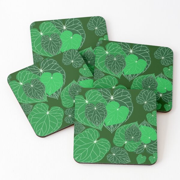 Item preview, Lala Philodendron Doodle Cluster (Green Background) designed and sold by LalaDoodleBug.