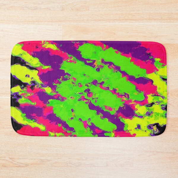 Item preview, psychedelic splash painting abstract texture in yellow green pink purple black designed and sold by Mrvell.