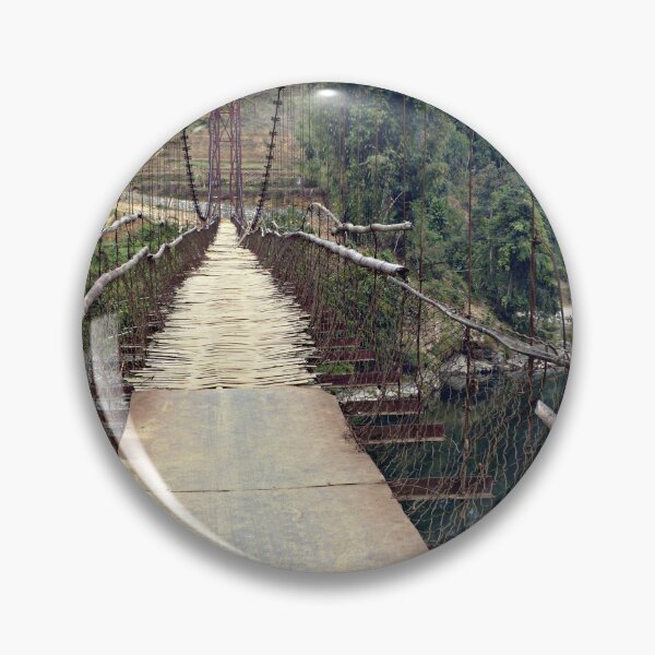 Item preview, Village and Bamboo Suspension Bridge, Arunachal Pradesh, India designed and sold by worldways.