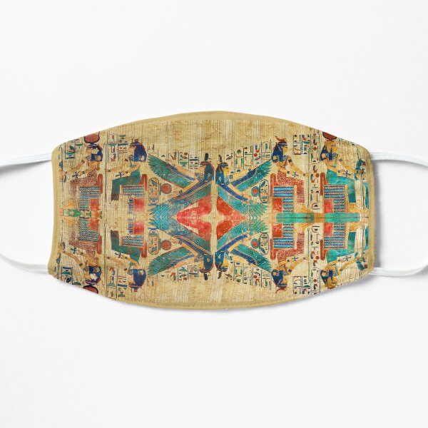 Protective Egyptian Goddesses Papyrus Mask Flat Mask