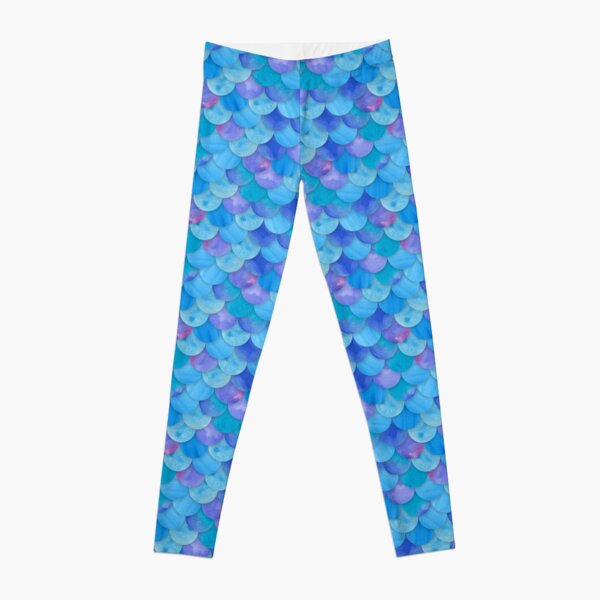 Mermaid Scales Blue Leggings