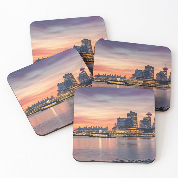 Item preview, Downtown Vancouver with a Colourful Sunrise designed and sold by Jordan McChesney.