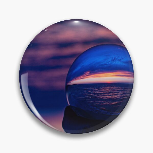 Item preview, BLUE AND PURPLE GLASS BALL SUNSET ON LAKE MICHIGAN designed and sold by Joshua Satterlee.