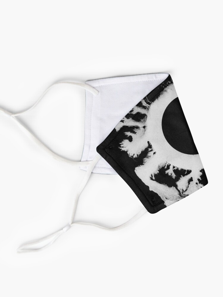 Alternate view of Bauhaus the sky's gone out post punk 80s retro black and white artwork Mask