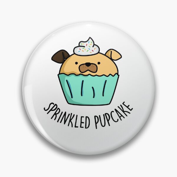Item preview, Sprinkled Pupcake Funny Puppy Cupcake Puns designed and sold by punnybone.