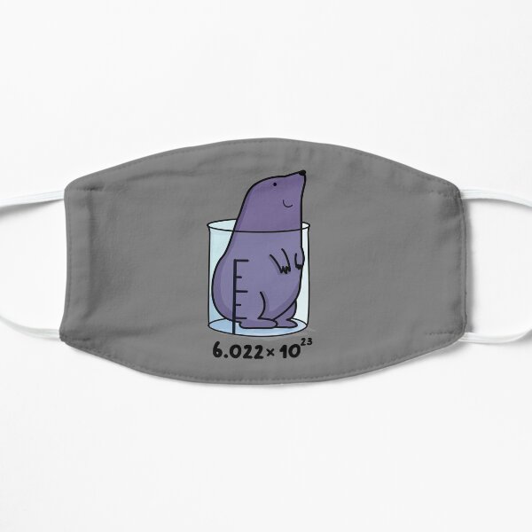 Chemistry Mole Animal Pun Flat Mask